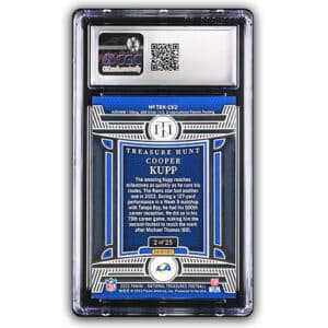 Alternative view of 2022 Cooper Kupp Panini National Treasures Treasure Hunt CGC 8 (100mg .999 Silver)