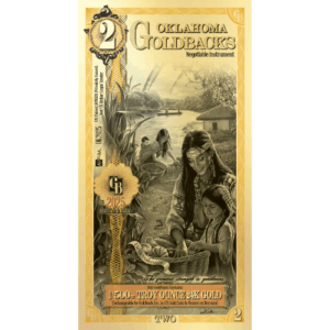 2 Oklahoma Goldback 1/500 oz