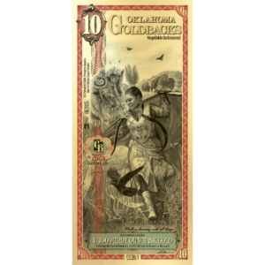10 Oklahoma Goldback 1/100 oz