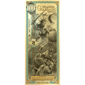 100 Oklahoma Goldback 1/10 oz