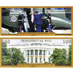 2025 100 Milligrams Presidential Gold Note Set of 2