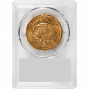 Alternative view of 1923 $20 GOLD ST. GAUDENS PCGS MS63
