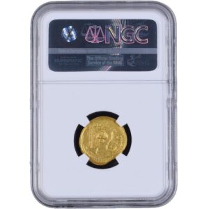 Alternative view of ROMAN Roman Empire 44 BC JULIUS CAESAR AUREUS NGC CH AU 4 3