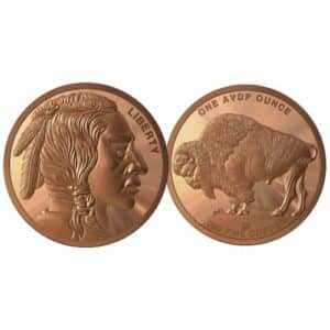 1 oz Copper Round - Buffalo Design