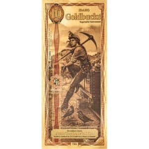 10 Idaho Goldback 1/100 oz