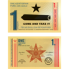 2026 1 Centigram Gold Texas Lonestar Note