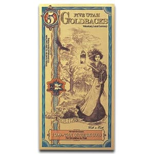 5 Utah Goldback Note 1/200 oz