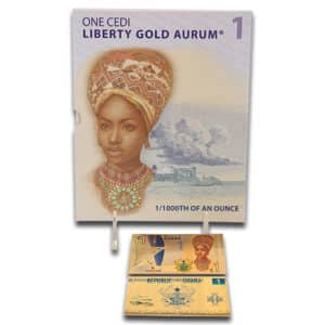 2020 Republic of Ghana Cedi with Box and Cert 1/1000 OZ Currency