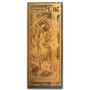 Alternative view of 50 New Hampshire Goldback Note 1/20 oz