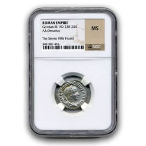 ANC Roman AD 238-244 GORDIAN III SILVER DENARIUS NGC MS