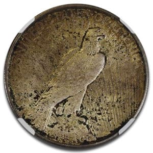 Alternative view of 1922 S (7th Peace Dollar Struck at San Francisco Mint) $1 Silver Peace Dollar NGC MS63