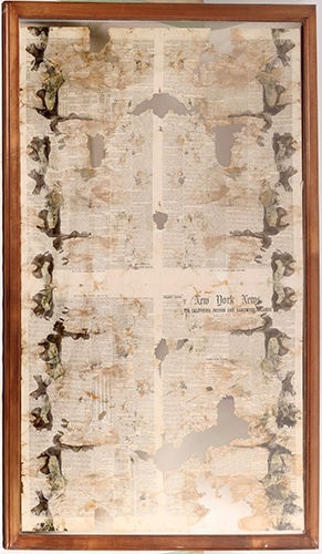 LOT #5017 - SSCA AUCTION II - NEW YORK NEWS, STEAMER EDITION - FRAMED