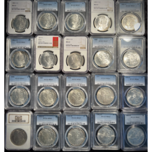 1878-1921 MIX $1 - 20 COIN SET Morgan Silver N/P MS63