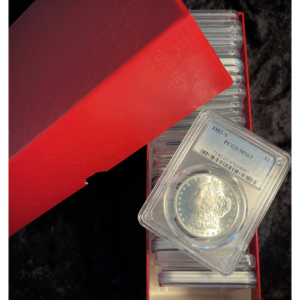 Alternative view of 1878-1921 MIX $1 - 20 COIN SET Morgan Silver N/P MS63