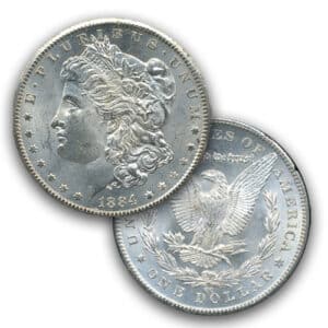 Alternative view of 1884 CC $1 Morgan Silver NGC-GSA MS64