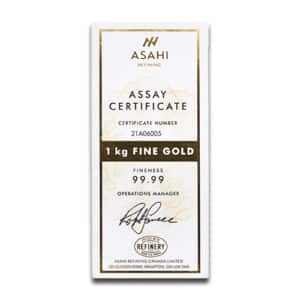 1 kilo Gold Bar - Brand Varies .9999 (COMEX Eligible)