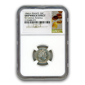 1846 A 50 CENT (SIZE OF US 10C) FRANCE NGC-SSCA-2 SWE
