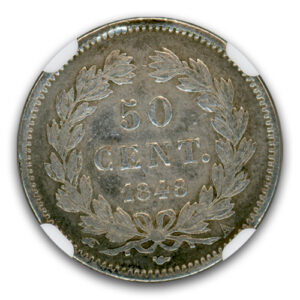 Alternative view of 1848 A 50 CENT FRANCE NGC-SSCA-2 SWE
