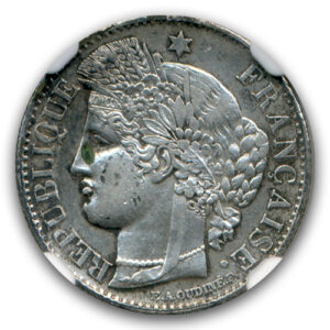 Alternative view of 1850 A 50 CENT FRANCE NGC-SSCA-2 SWE