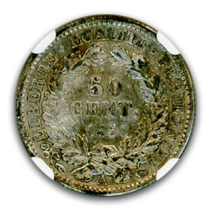 Alternative view of 1850 A 50 CENT FRANCE NGC-SSCA-2 SWE