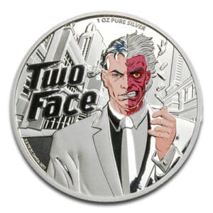 Alternative view of 2022 1 oz Samoa Silver DC Comics Two-Face
