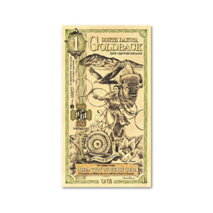 Alternative view of 1 South Dakota Goldback Note 1/1000 oz