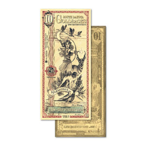 10 South Dakota Goldback Note 1/100 oz
