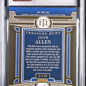 Alternative view of 2022 Josh Allen Panini National Treasures Treasure Hunt CGC Mint+ 9.5 (1g 24K Gold)