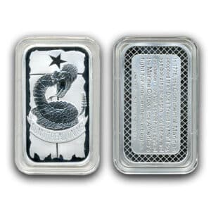 Don't Tread On Me 1 OZ Silver Bar Type 2 - Marine Corps