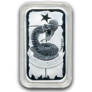 Alternative view of Don't Tread On Me 1 OZ Silver Bar Type 2 - Marine Corps