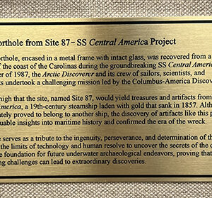 Alternative view of ca 1860 Porthole Display SSCA PROJECT SITE 87 - 1988 RECOVERY