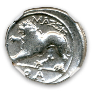 Alternative view of Gaul Massalia 2nd-1st Centuries BC Drachm NGC Ch XF 2 4