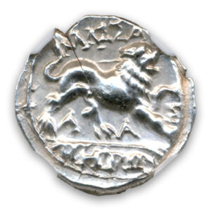 Alternative view of Gaul Massalia 2nd-1st Centuries BC Drachm-rv Lion Advancing NGC CH AU 3 3