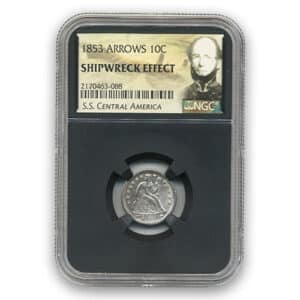1853 10C SEATED LIBERTY ARROWS & RAYS NGC-SSCA SWE-3