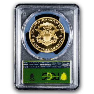 Alternative view of 1849 $20 SS CENTRAL AMERICA GOLD 1 OZ - .9999 PURE GOLD RESTRIKE PCGS GOLD LABEL PR69 DEEP CAMEO