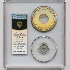 Alternative view of 1854 10C SEATED LIBERTY - ARROWS PCGS-SSCA-2 AU55