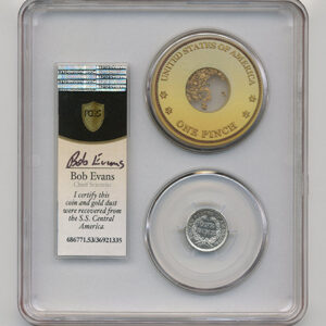 Alternative view of 1855 10C SEATED LIBERTY - ARROWS PCGS-SSCA-2 AU53