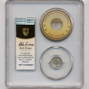 Alternative view of 1855 10C SEATED LIBERTY - ARROWS PCGS-SSCA-2 AU55