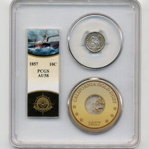 1857 10C Seated Liberty PCGS-SSCA-2 AU58