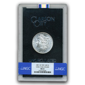 1891 CC $1 Morgan Dollar 'VAM-3' NGC-GSA MS61