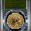 1849 (2025) $20 SSCA GOLD PLATED SILVER TYPE I LIBERTY PCGS-GOLD LABEL GEM BU