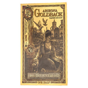 1/2 Arizona Goldback 1/2000 oz