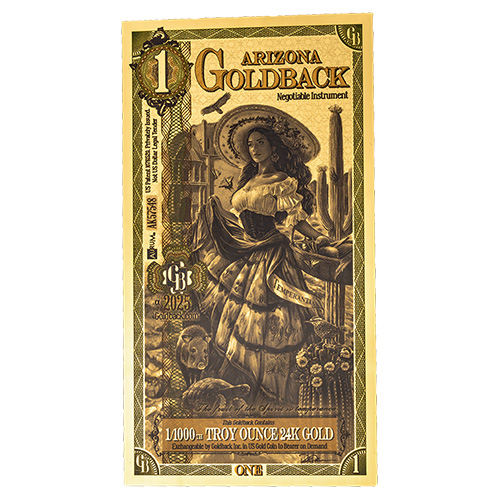 1 Arizona Goldback 1/1000 oz