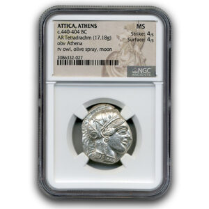 Attica Athen c. 440-404 BC Tetradrachm NGC MS 4 4