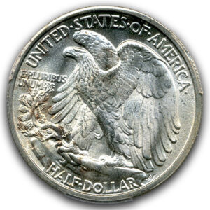 Alternative view of 1941 S 50 CENT WALKING LIBERTY PCGS MS66+CAC