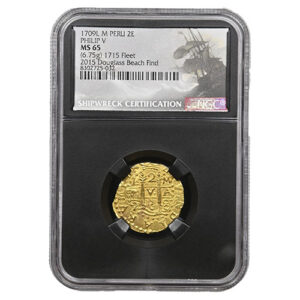 1709 LIMA PERU 2 ESCUDOS 1715 FLEET - DOUGLAS BEACH FIND NGC - 1715 FLEET MS65