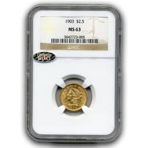 1903 $2.50 GOLD Liberty NGC MS63