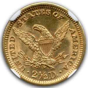 Alternative view of 1903 $2.50 GOLD Liberty NGC MS63